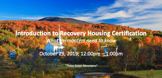 Introduction to Recovery Housing Certification